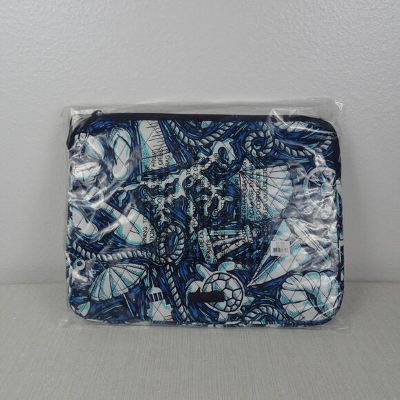 VERA BRADLEY Laptop Sleeve Case Factory Style SHORE ENOUGH Beach Coastal NWT $59 - Picture 4 of 9